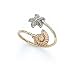 14k Tricolor Shell Starfish Toe Ring