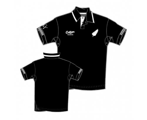 COTTON TRADERS Adult New Zealand Classic Polo, Black, M COTTON TRADERS Adult New Zealand Classic Polo, Black, M
