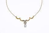 Image of 9ct White Gold Diamond and Blue Topaz Ladies Necklace