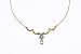9ct White Gold Diamond and Blue Topaz Ladies Necklace