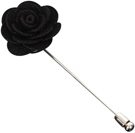 Ontrends Unique Handmade Rose Boutonniere Eight Color (Black)