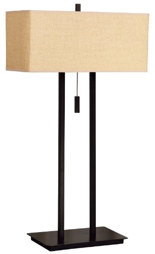 Kenroy Home Emilo Table Lamp with 16 inch Tan Textured Woven shade