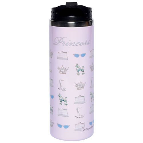 Santa Barbara Design Studio Christopher Vine Design Stainless Steel Travel Mug, Princess Icons