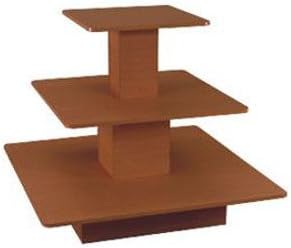 New Retails Economy Three Tier Table Square Cherry 48"L X 48"W X 41"H