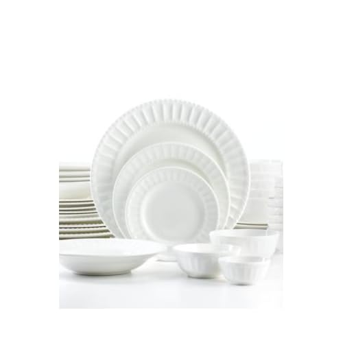 The Cellar Dinnerware, White Elements " Paloma Embossed