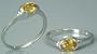 Oval Cut Citrine Ring Sterling Silver