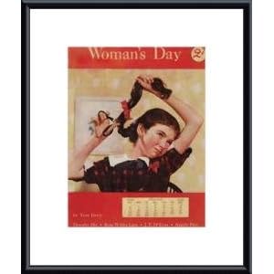 Woman's Day: March 1938 by Woman's Day Magazine 11.00X14.00 Framed with Black Metal Frame