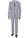 Bianco B Men's Suit Two Button Side Vent Jacket Flat Front Pants Modern Fit Suit