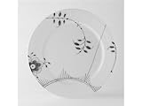 Royal Copenhagen Black Fluted Mega Buffet Dinner Plate - Motif Number 2