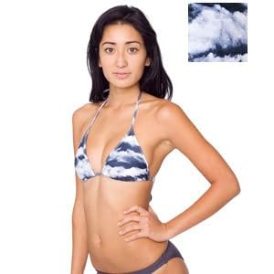 Buy American Apparel Patterned Polyester Triangle Bikini Top