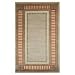 Bhutan Area Rug with Modern Border in Cinnabar