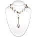HinsonGayle Extreme Baroque Collection Premium Exotic Metallic Multicolor Baroque Cultured Pearl Tin Cup Necklace (33 Inches)