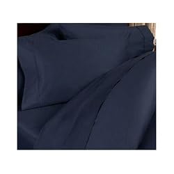 ELEGANCE 500 Thread Count Bed Sheet Set Egyptian Cotton Navy Blue Full