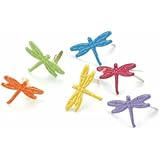 Painted Metal Paper Fasteners 50/Pkg-Dragonflies/Tropical