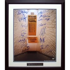Buy Notre Dame Greats Black Ridge Framed Multi Signed Tunnel 16x20 Photograph by Sports Integrity