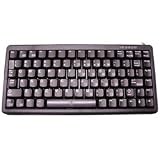 Cherry G84-4100 Ultraslim Keyboard - PS/2, USB - QWERTY - 86 Keys - Black