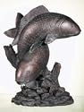 Laguna Double Koi Spitter Pond Fountain, 16"