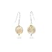 Eve's Addiction Sterling Silver Freshwater Champagne Coin Pearl Earrings