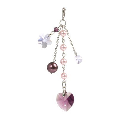 SilberDream 925 Sterling Silber Zirkonia Charm Herz Anhänger für Ketten Armband Ohrring FC4802 Silber Charm