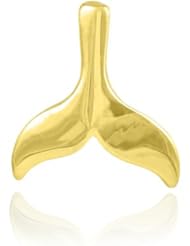 10k Yellow Gold Whale Tail Charm