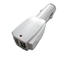 2 Port USB Car Cigarette Lighter Adapter Dual Plug for iPod MP3 Players Charger - Color White