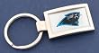 Carolina Panthers White Curved Key Chain NFL