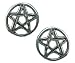 Sterling Silver Pentagram Stud Earrings