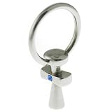 14 Ga. (1.6 mm) x 12 mm (1/2) Diameter Stainless Steel Captive Ring with Jeweled Cross Shaped Bead (Package of 10 Pieces)