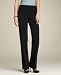 Ann Taylor Women's Black Petite Signature Compact Triacetate Straight Leg Pants