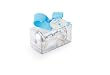 Mud Pie Baby Boy Silver-Plate Rattle, Blue Carriage
