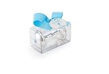Mud Pie Baby Boy Silver-Plate Rattle, Blue Carriage