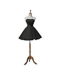 Strapless 2015 Beaded Lace-Up Knee Length Short Evening Dress/Bridesmaid Dress 