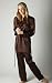 Women's Satin Robe, Cami Top, Pants and Sleep Mask Sleepwear Set by Mystic Clothing