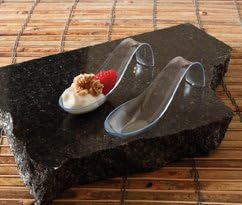 Petite, Clear, Plastic, Crescent Serving Spoons 10/20