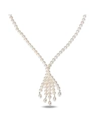Sterling Silver Freshwater White Pearl Necklace (6-6.5mm), 17"