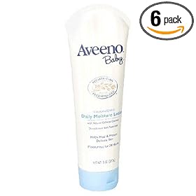 Aveeno Baby Daily Moisture Lotion, Fragrance Free, 8-Ounce Tubes (Pack of 6): Health &amp; Personal Care