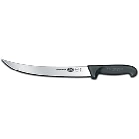 R H. Forschner by Victorinox 10-Inch Curved Breaking Knife, Black Fibrox Handle by R.H. Forschner Victorinox