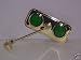 Rectangle Mirror Gold Green Reflector Bike Bicycle Cruiser