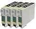 x4 Black Compatible Ink Cartridges Stylus D120, D78, D92, DX400, DX4000, DX4050, DX4400, DX4450, DX5000, DX5050, DX6000, DX6050, DX7000F, DX7400, DX7450, DX8400, DX8450, DX9400F, S20, SX100, SX110, SX105, SX115, SX200, SX205, SX209, SX210, SX215, SX400, SX405, SX410, SX415, SX515W, SX600FW, Printer Ink Double Capacity Inks