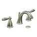 MOEN T6620BN Trim Kit for Brantford Double Handle Widespread Lavatory Sink with Drain Assembly, Brushed Nickel