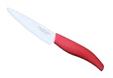 Malibu Collection 4-Inch Paring Ceramic Knife with 4-Inch Red Color ABS Handle
