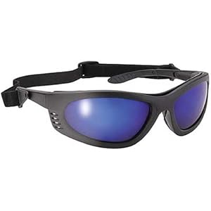 Break-Away Sport Sunglasses Blue Mirror Lens Padded Frame by Pacific Coast Sunglasses