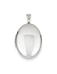 Sterling Silver 20mm Polished Oval Locket