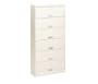 HON 600 Series 6-Shelf File with Receding Doors, Letter Size, Charcoal