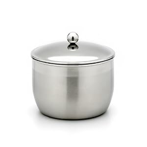 Cotton Ball Canister - Fine Stainless Steel Accessory for Your Bath