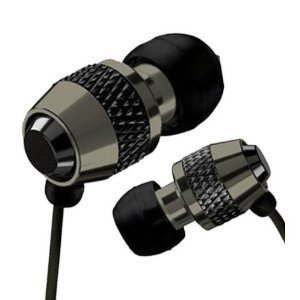 BadBoyz Black Metal Replacement In-Ear Metal 3.5mm Stereo EarBud EarPhones HeadPhones Headset for all Apple iPhone, iPod Generation Shuffle Nano Mini Video Classic Touch / Creative Zen / ZUN / Sony / Sansa / Samsung other MP3 / MP4 / CD / DVD Players which have 3.5mm Audio Socket