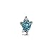 Blue Topaz Diamond Pendant 14K White Gold Trillion title=