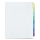 (Price/BX)Tab Dividers, Laser/Inkjet, Unpunched, 8-Tab, 25 ST/BX, Assorted