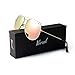 Versol Aviator Sunglasses for Men Women Polarized Metal Frame and UV 400 Protection 60mm - Premium Classic Style (Bobby Pink Mirror Lens + Gold)