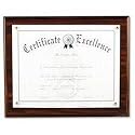 DAX Award Plaque, Wood/Acrylic Frame, Fits Up To 8.5 x 11 Inches, Walnut (N15818T)